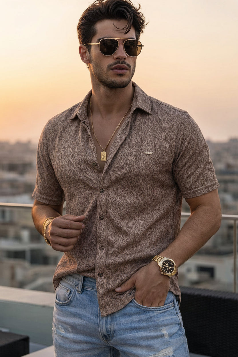 Camisa Texturizada Malla Premium ARK - Manga Corta