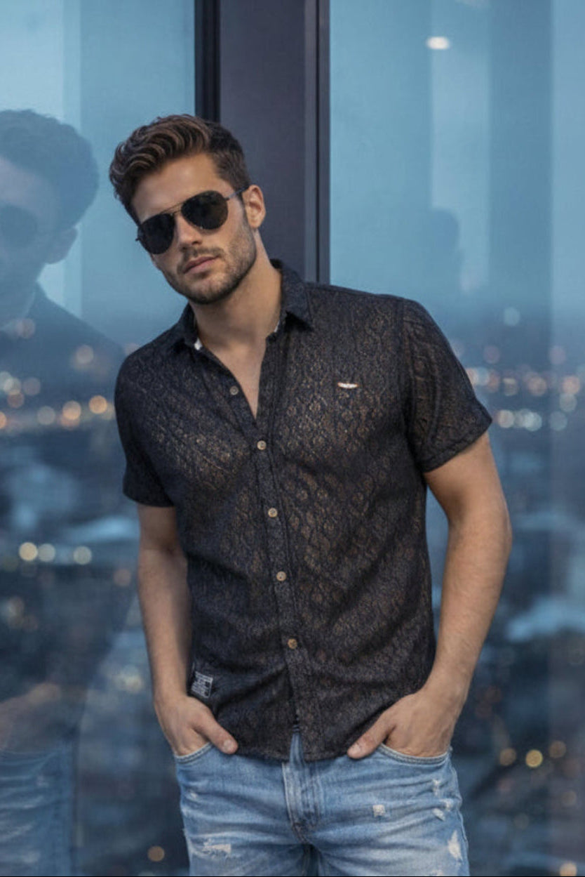 Camisa Texturizada Malla Premium ARK - Manga Corta